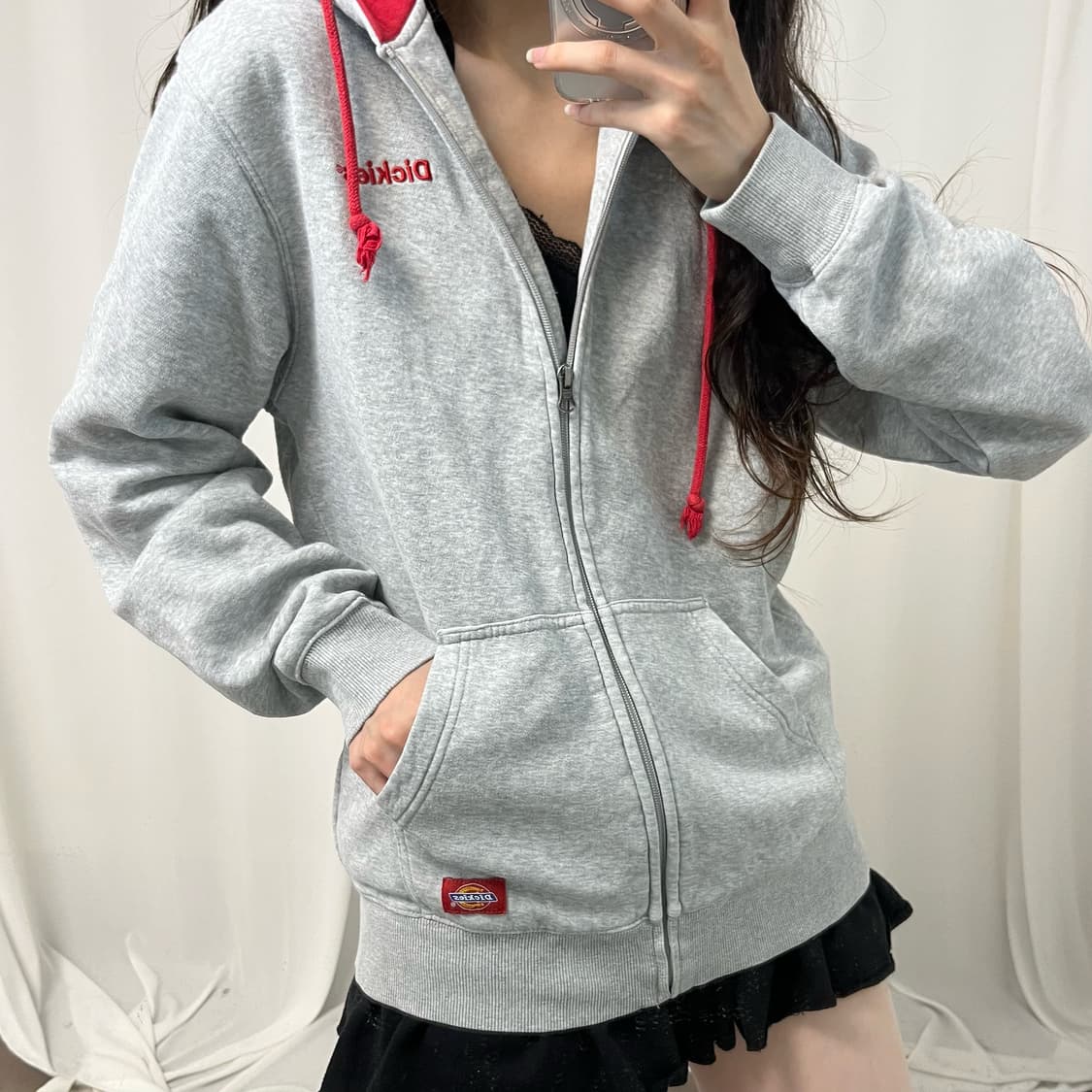 Dickies gray hood zip-up 상품이미지3