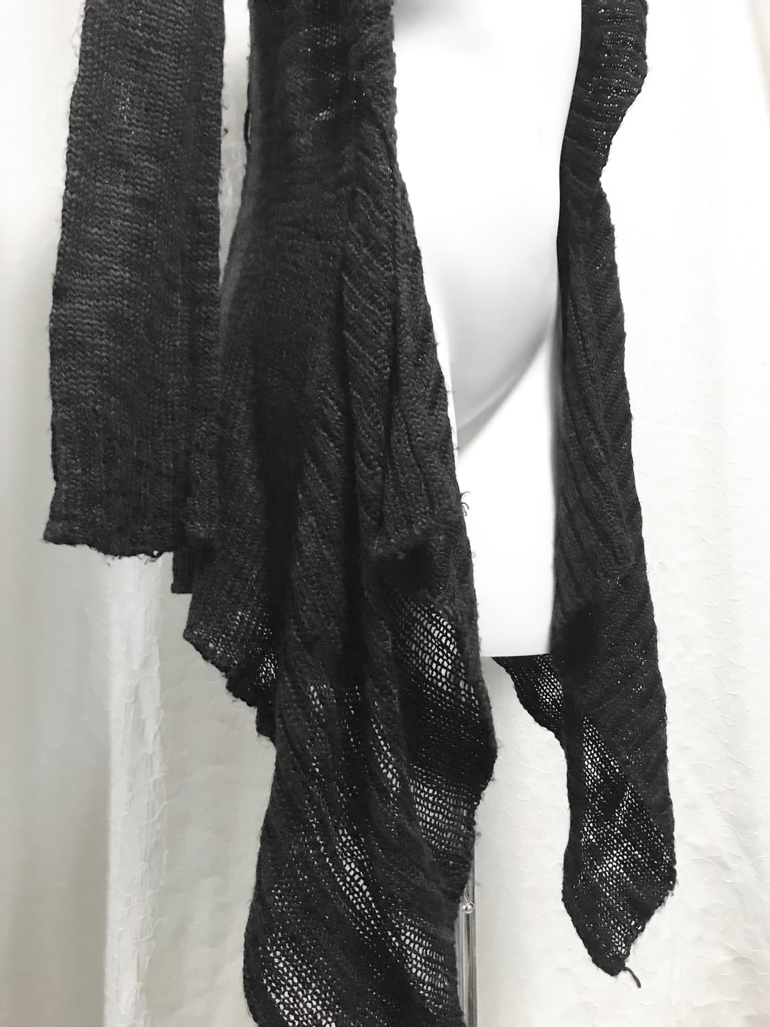 빈티지 vkei 아카이브 드레이프 언발 니트 롱 가디건 상품이미지5