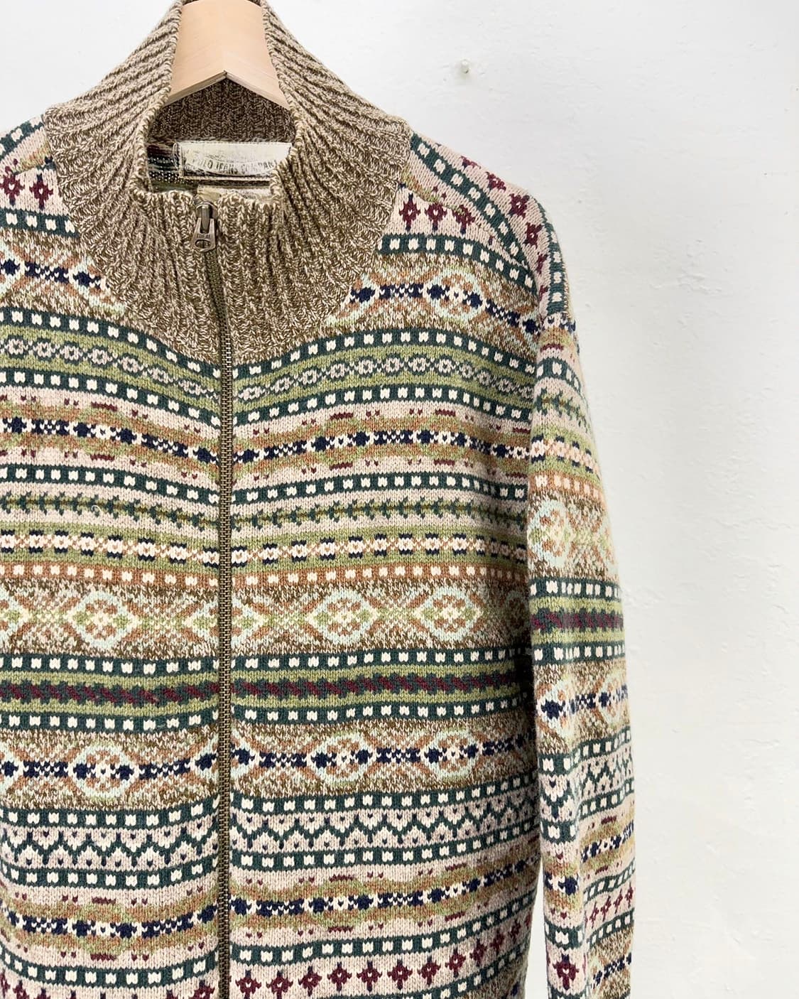 폴로 진스 페어아일 울 니트 투웨이 집업 자켓 상품이미지3