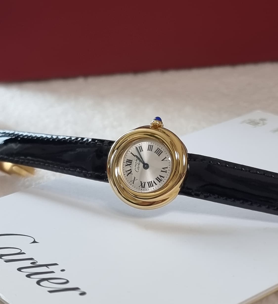 까르띠에 머스트 트리니티 선레이 실버다이얼 디버클 여성시계 99년 상품이미지3