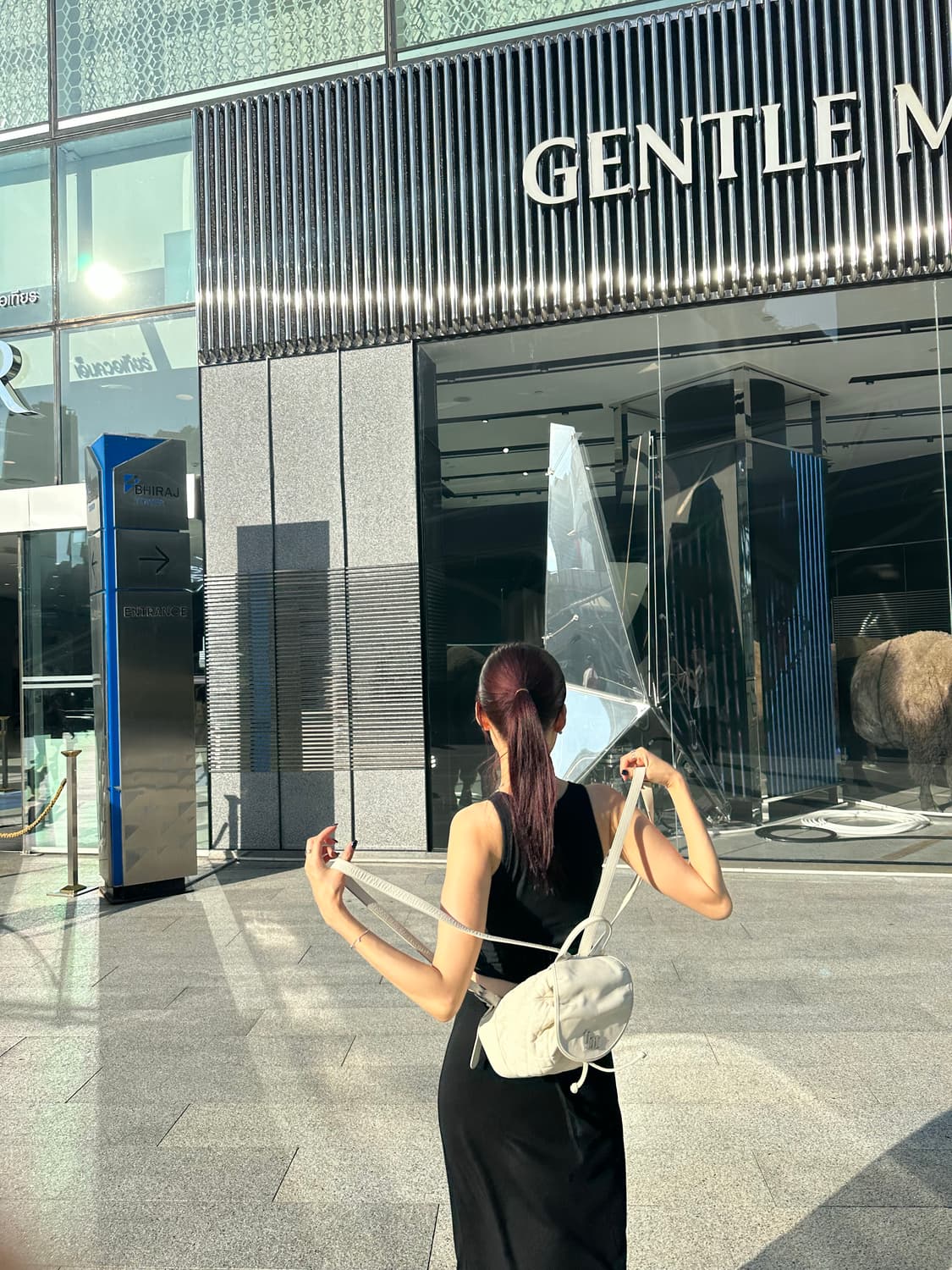 쓰리타임즈 아콘 퀼팅 백팩 아이보리 상품이미지5