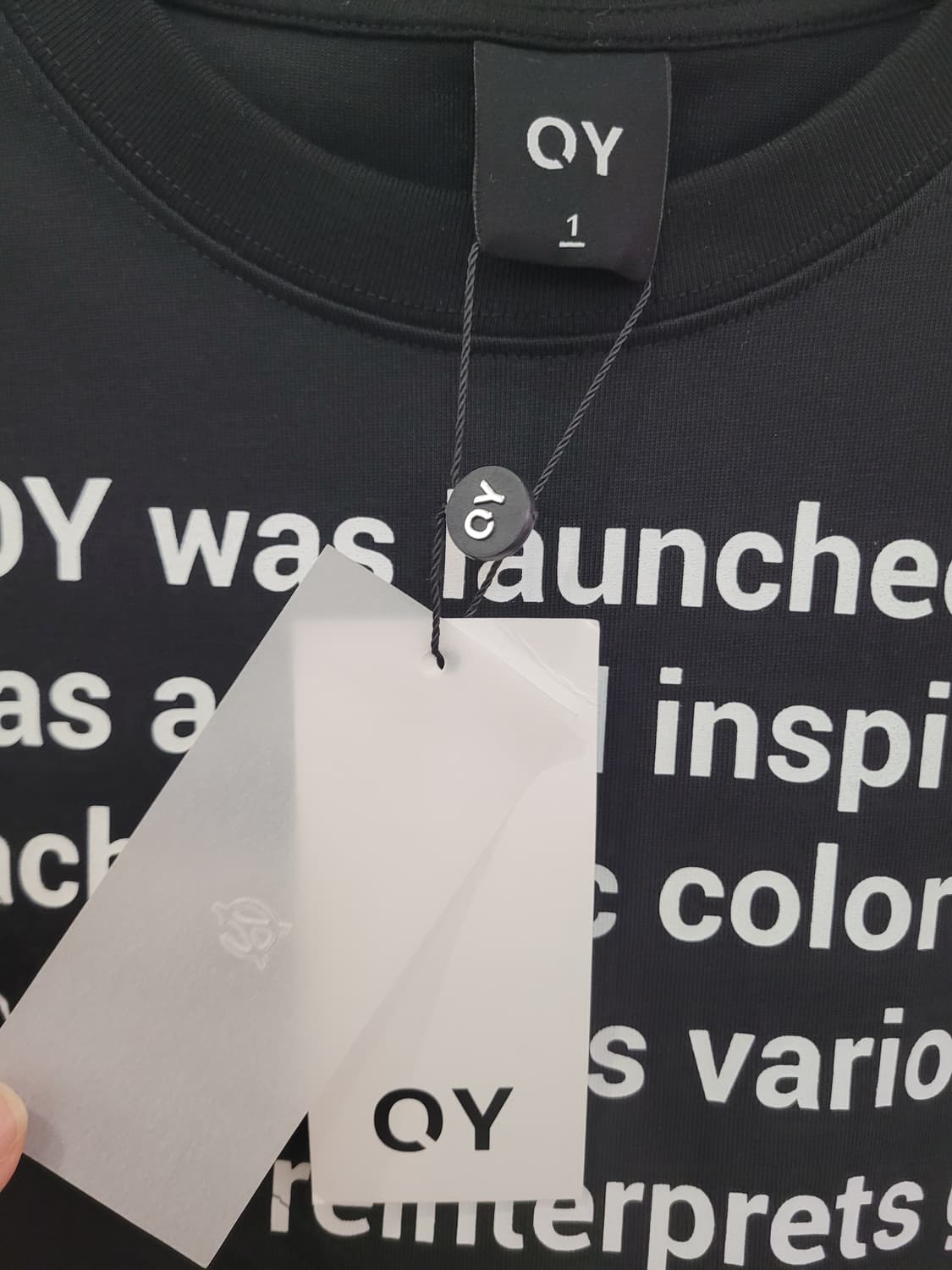 OY 오와이 블랙 프린팅 반팔 티셔츠 1사이즈 택달린 새제품 상품이미지3