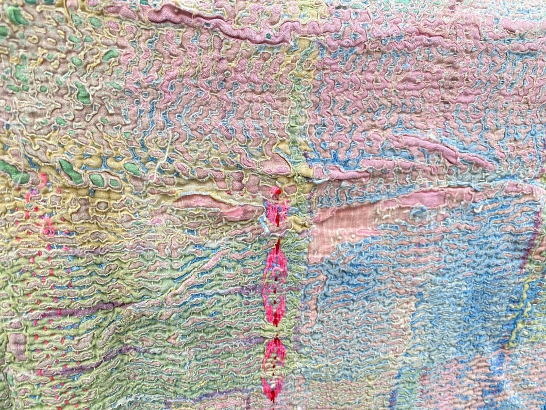 빈티지 칸타 퀼트 러그 블랭킷 인도 퀼트 보로 사시코 상품이미지9