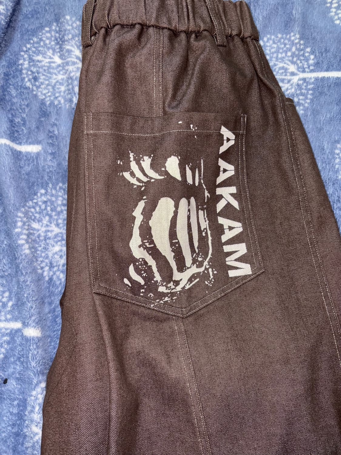 아캄 데님 턱 팬츠 브라운 상품이미지6