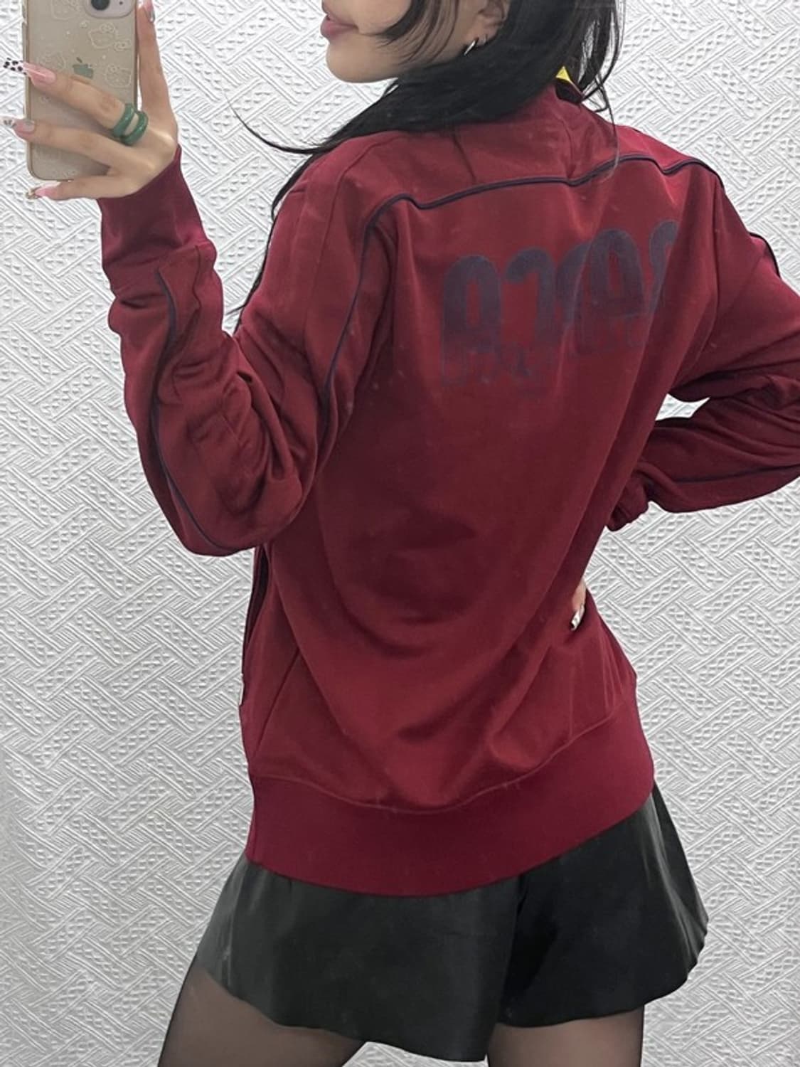 나이키 바르셀로나 레트로 희귀 버건디 져지 집업 XL C11306 상품이미지2