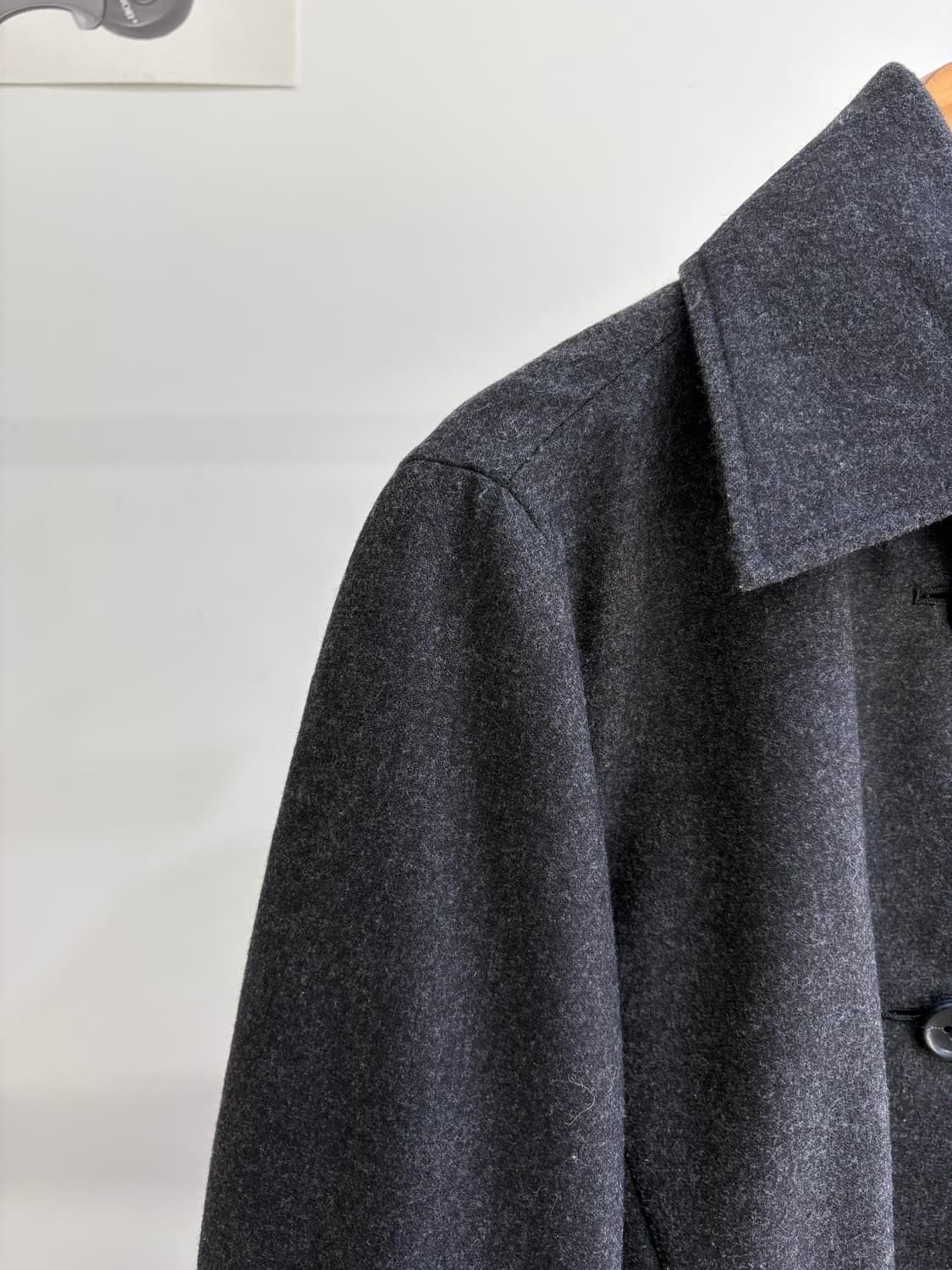 Y'S BIS (Made in Japan) 차콜 울 코트  상품이미지3