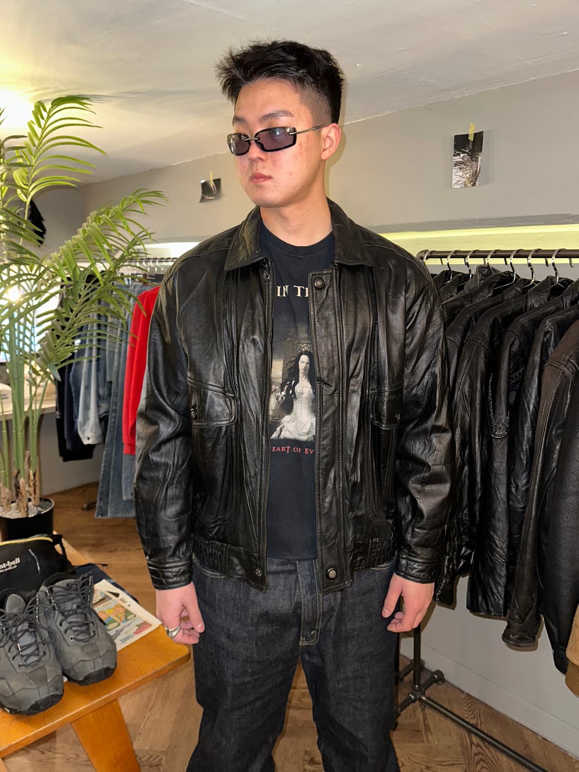 90’s Japanese genuine leather jacket 상품이미지1