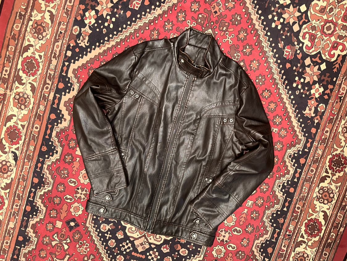 ( 2XL ) 바이커가죽 레더자켓 가죽자켓 바이커자켓 라이더자켓 상품이미지1