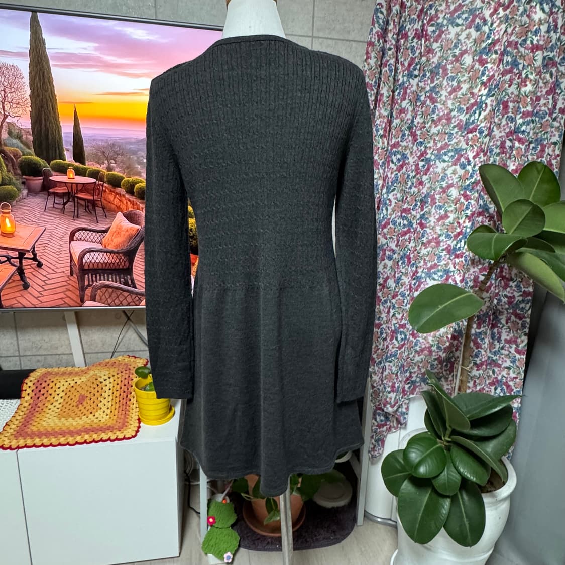 베네통 진그레이 니트 긴팔 원피스 예뻐요 상품이미지3