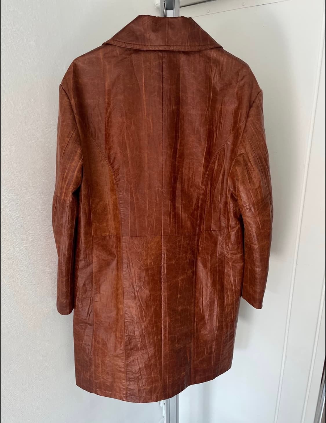 fake leather long coat 상품이미지6