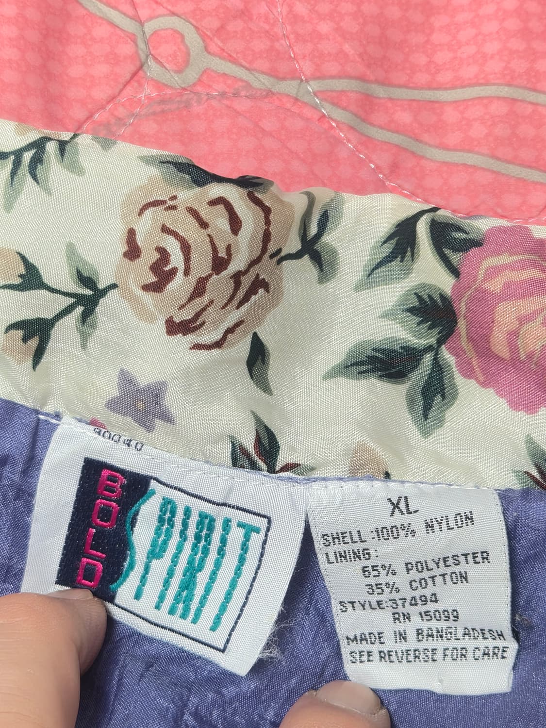 90년대 빈티지 플라워 바람막이 XL여성66~77 상품이미지2