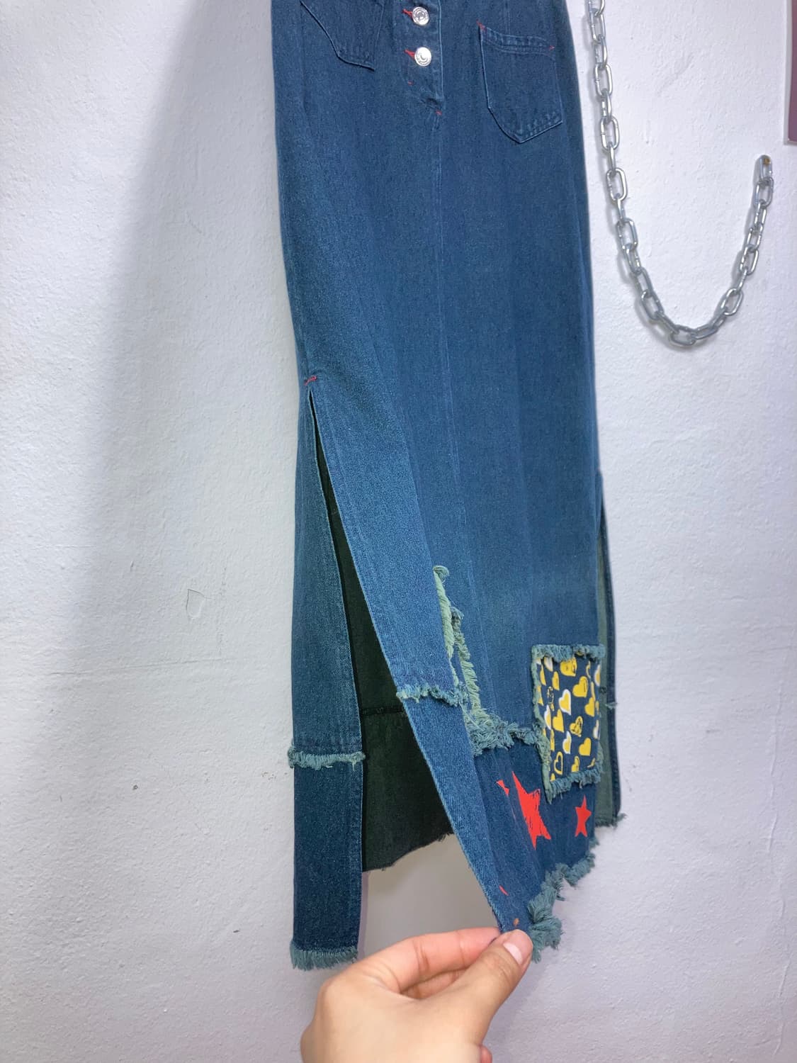 빈티지 데님 롱스커트 상품이미지4