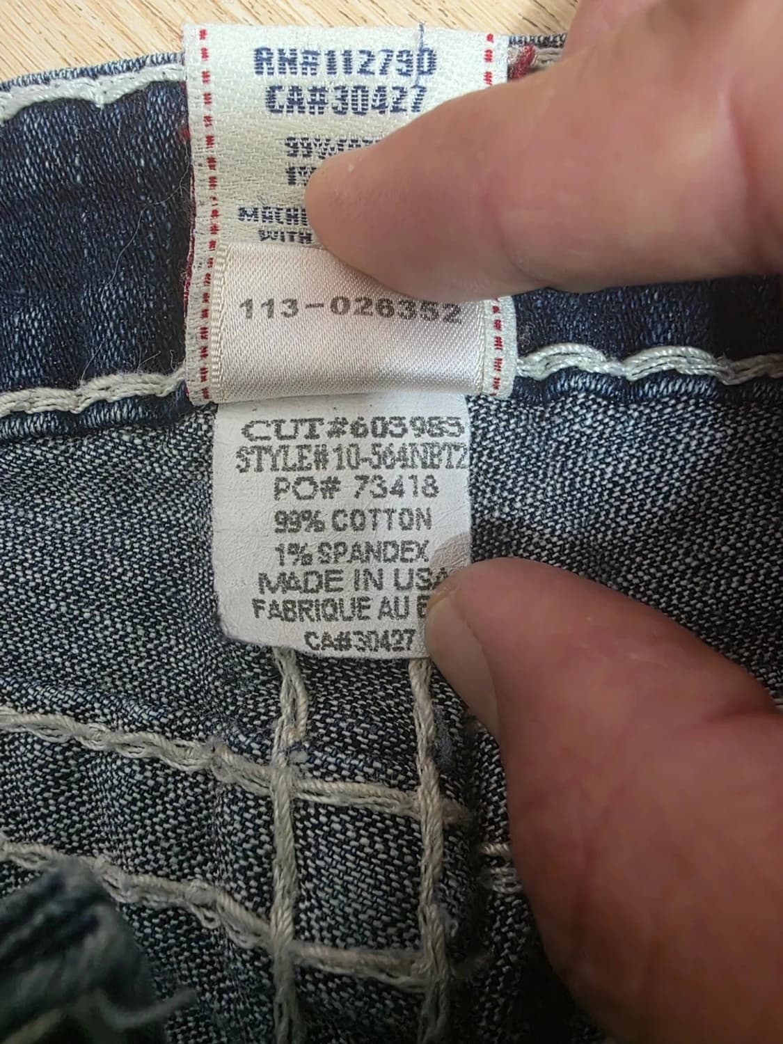 트루릴리전 베키슈퍼T 화이트 스티치 플레어핏 데님 팬츠 25 상품이미지10