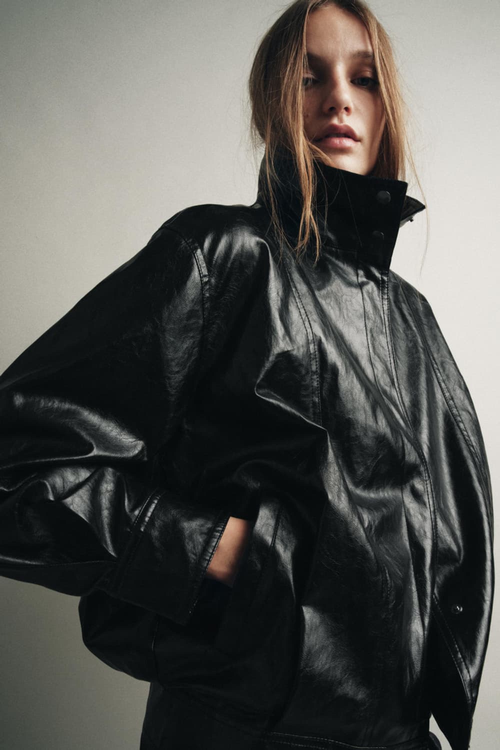 자라 봄버 레더 자켓 상품이미지2