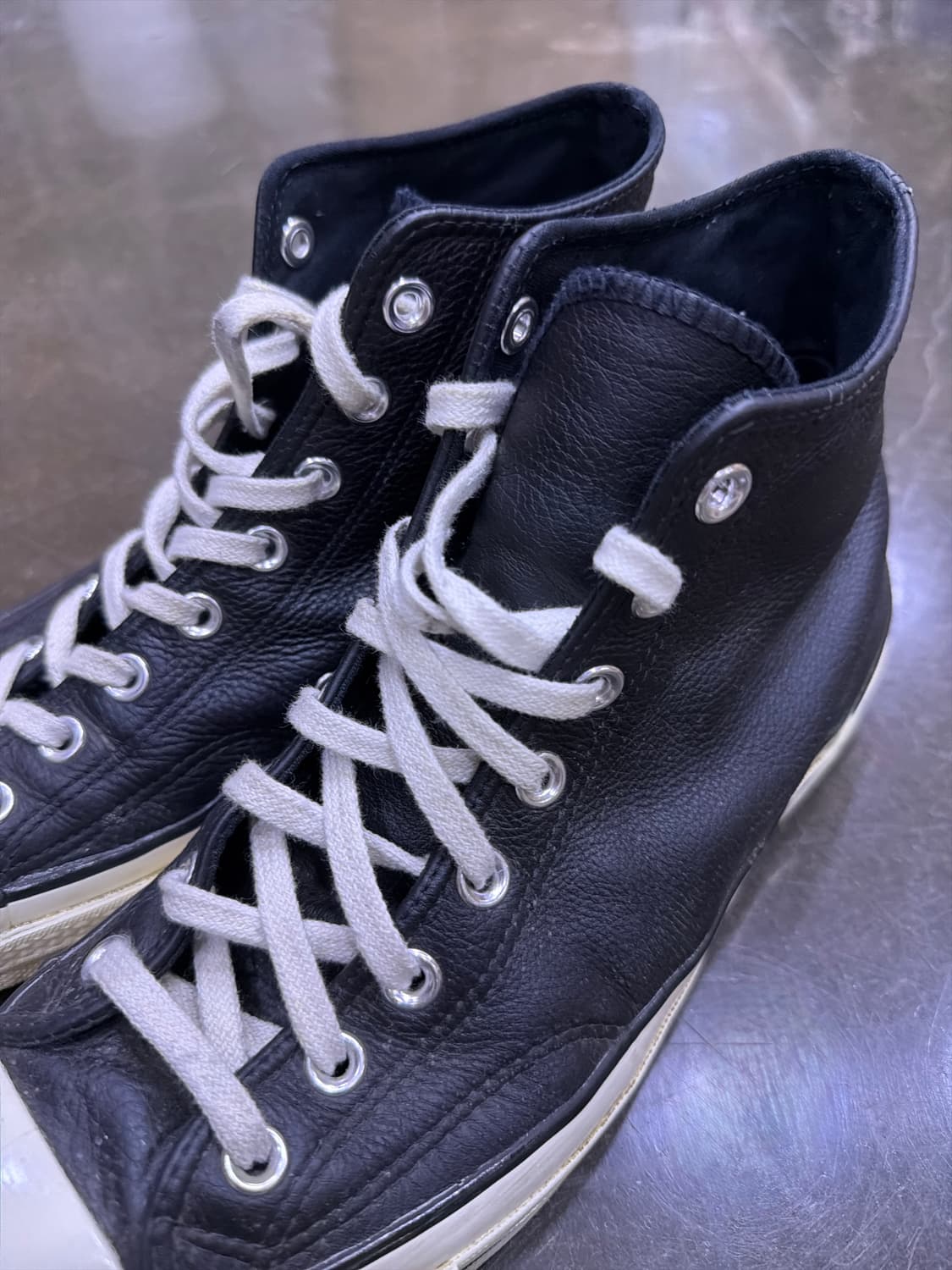 컨버스 올스타 척테일러 70 하이 레더 가죽 블랙 280 상품이미지4