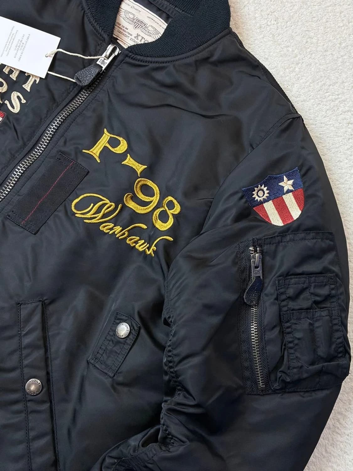 엑스톤즈 XTONZ Ma-1 패치 워크 플라이트 봄버 블루종 PN6047 상품이미지4