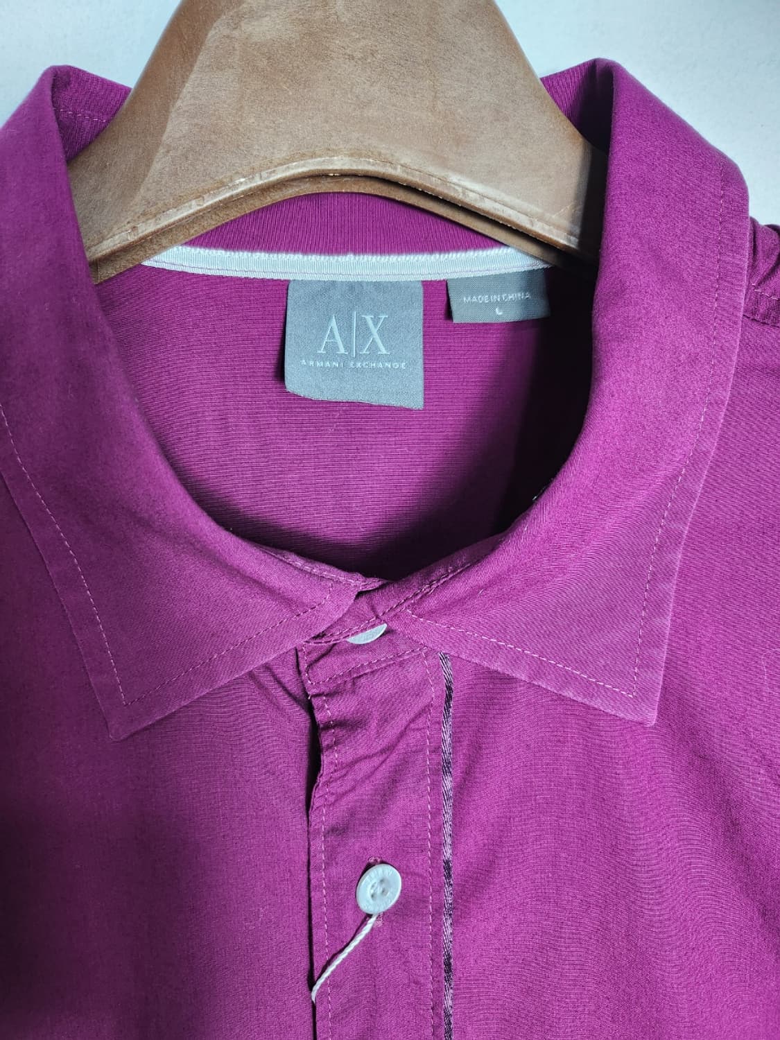 L 아르마니 익스체인지 와인색 셔츠 상품이미지2
