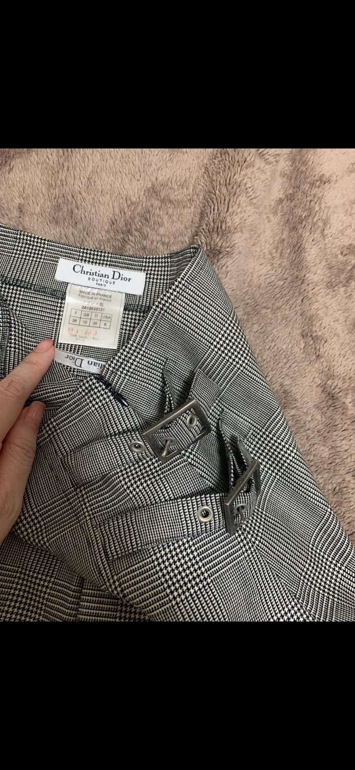 디올 체크 미니스커트 38 상품이미지2