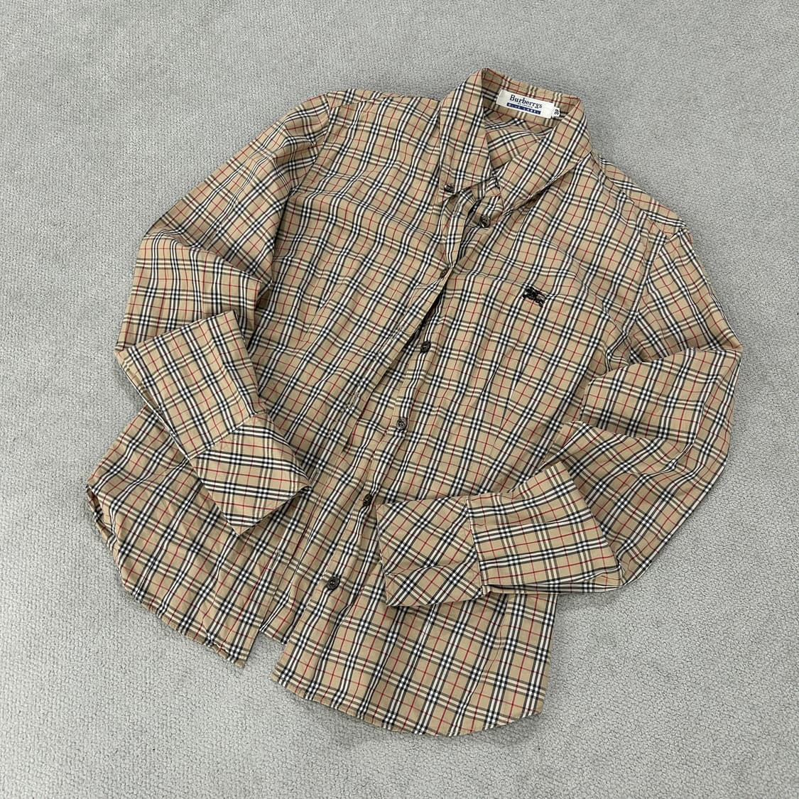 버버리 블루라벨 일본 정품 체크 셔츠 s 상품이미지1
