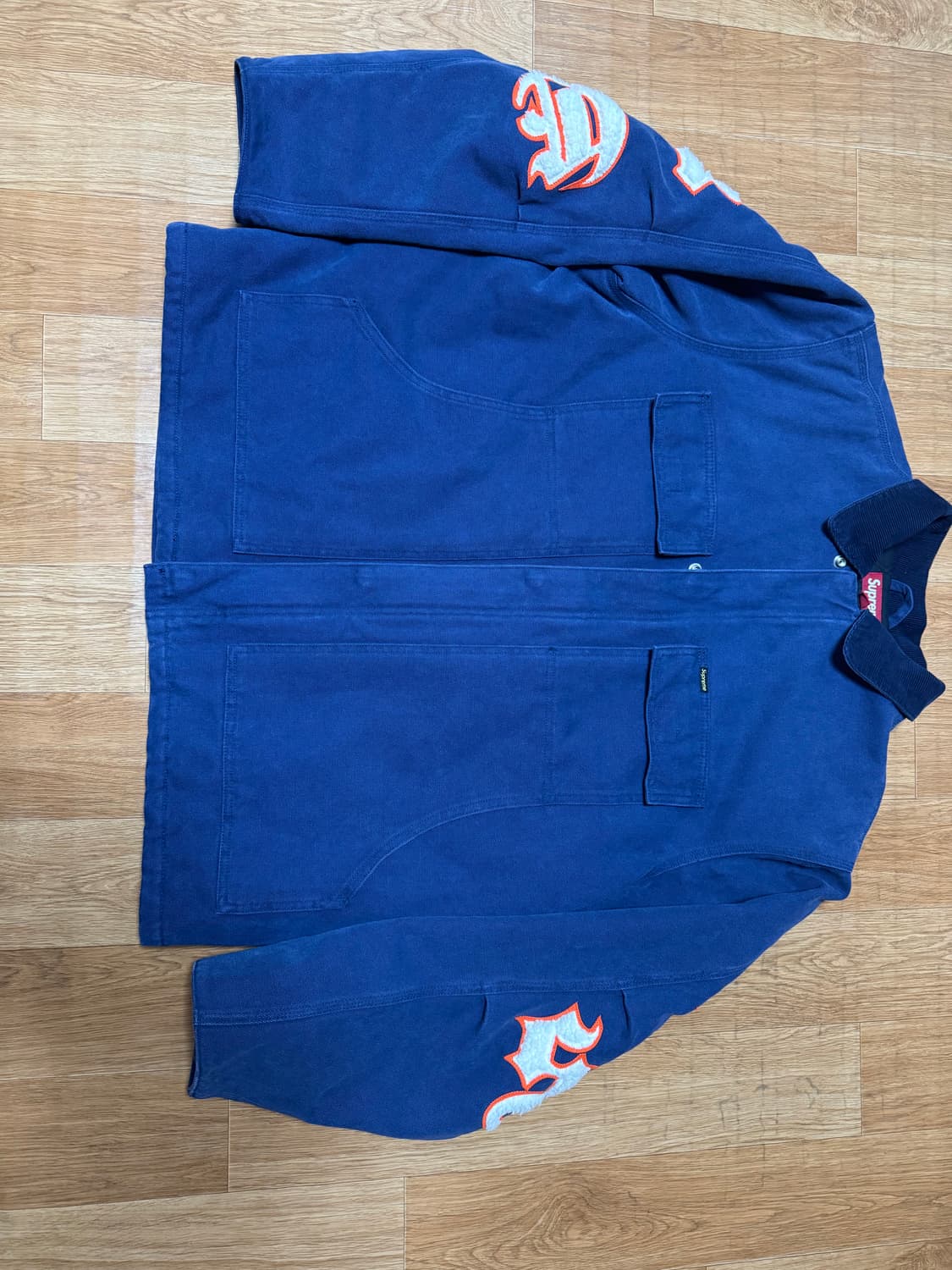 슈프림 올드 잉글리쉬 캔버스 워크 자켓 네이비 - 25SS 상품이미지2