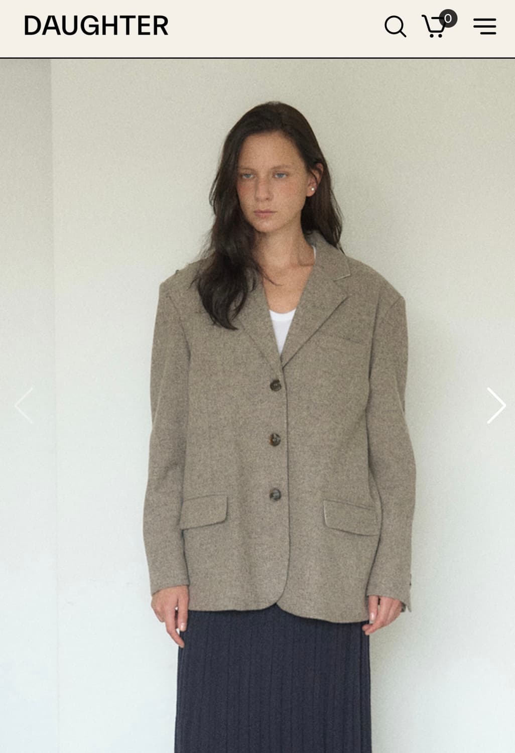 Daughter 울100%자켓 새상품 32만 -> 20만 시엔느 리본빛 상품이미지1