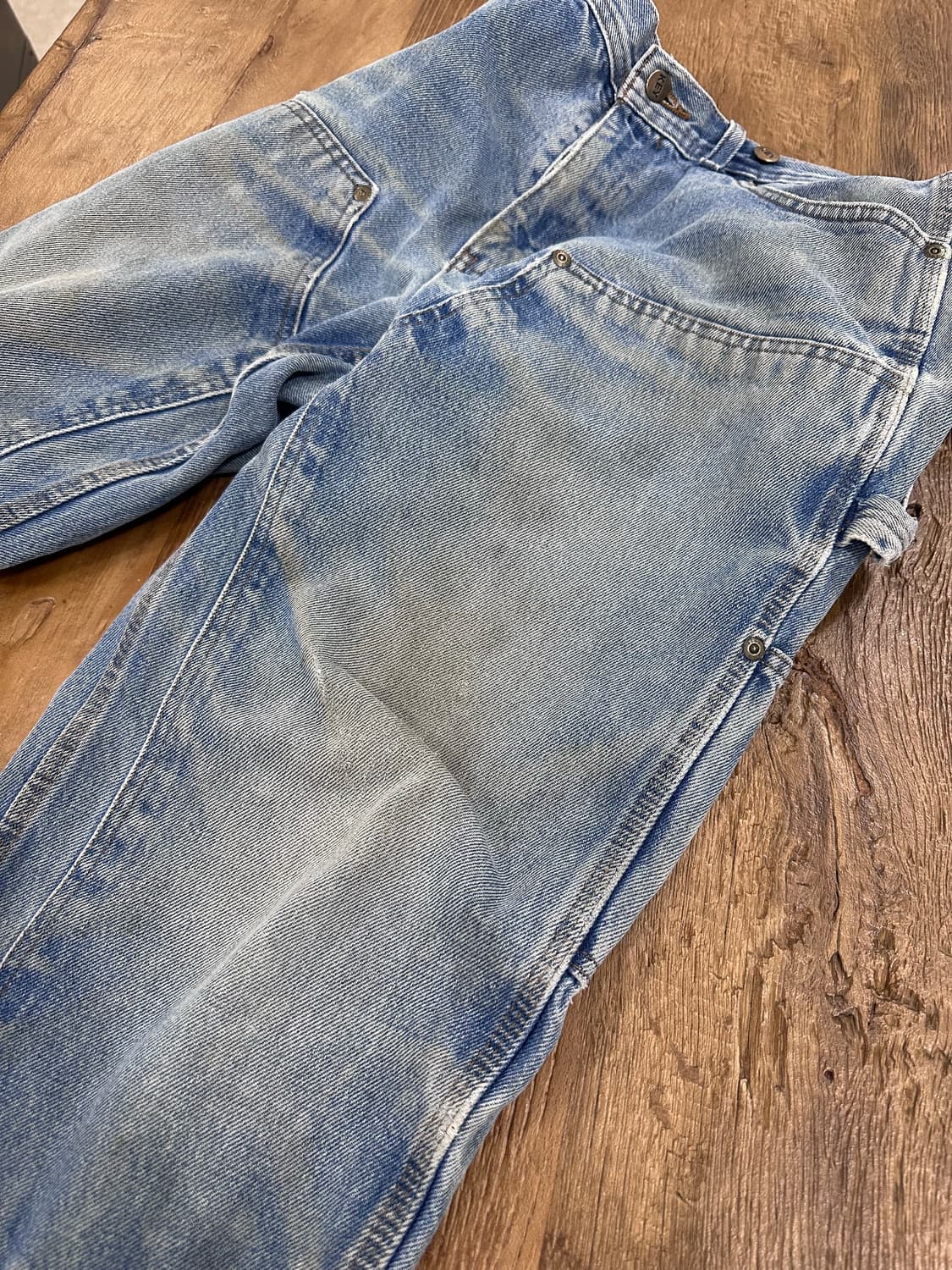 90s KEY 더블니 카펜터 데님 팬츠 상품이미지3