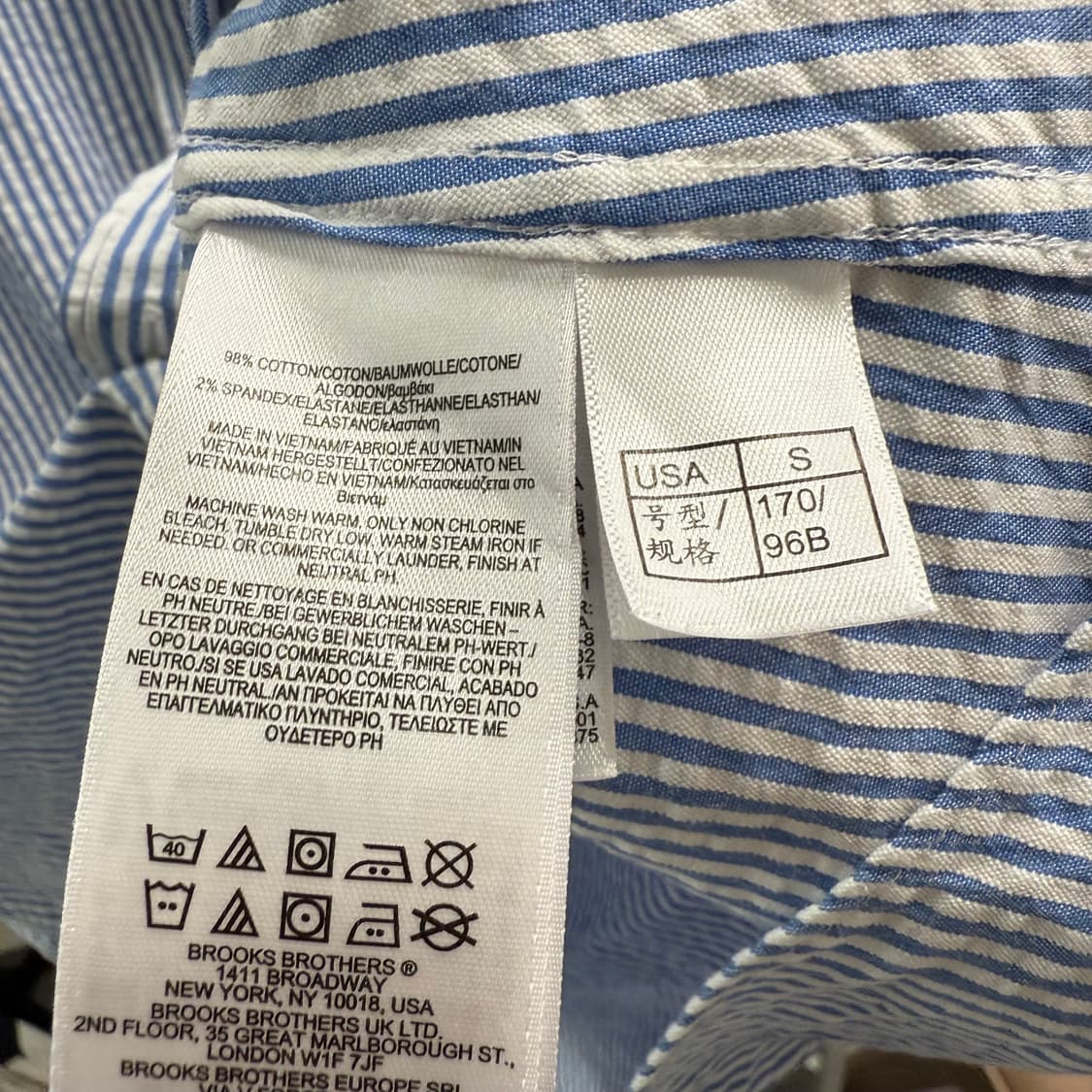 [S] 브룩스브라더스 시어서커 스트라이프 셔츠 상품이미지6