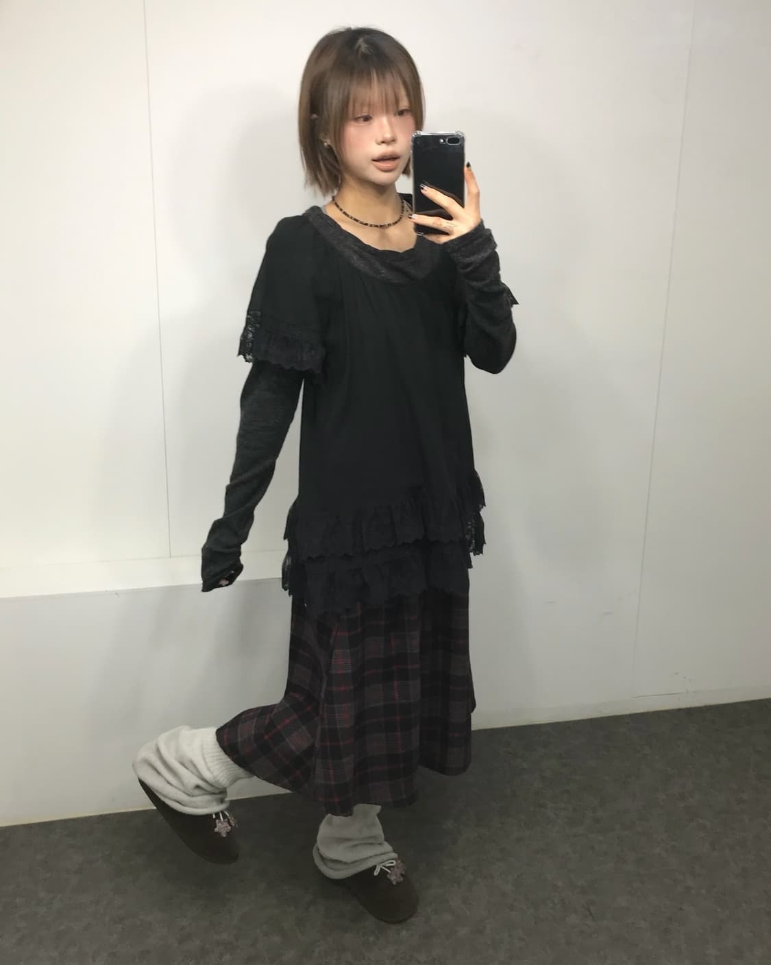 𖤐레드 포인트 모리걸 코디 set𖤐 상품이미지3