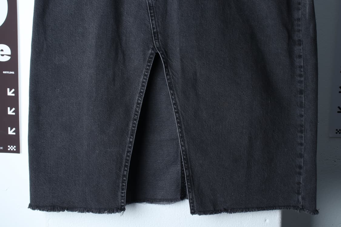 W(L-XL) 망고 스커트 치마 A라인 데님 청 미디-P10015 상품이미지4