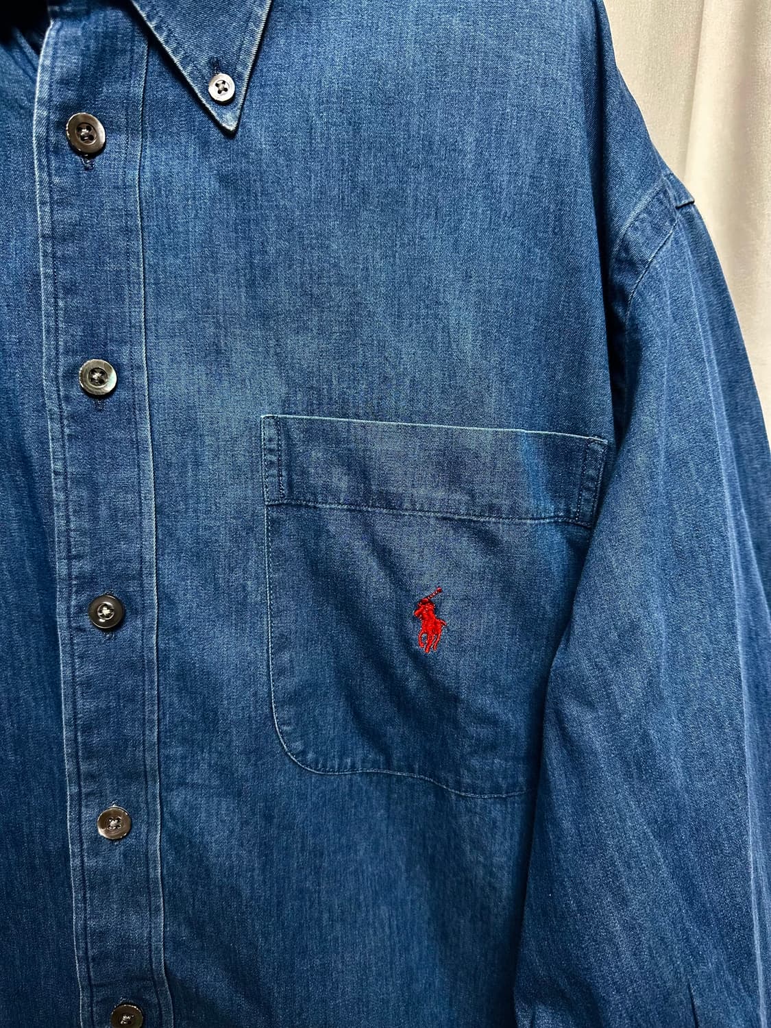 no.166 폴로 랄프로렌 중청데님 셔츠 xxl 상태s급 상품이미지2