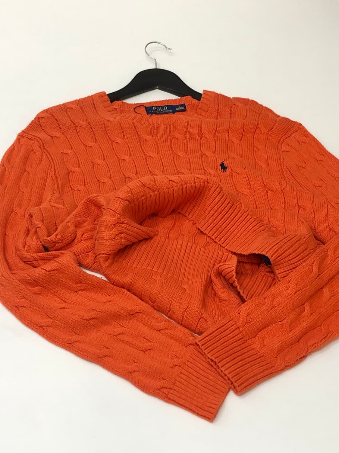 Polo 폴로 랄프로렌 오렌지 케이블 니트 상품이미지2