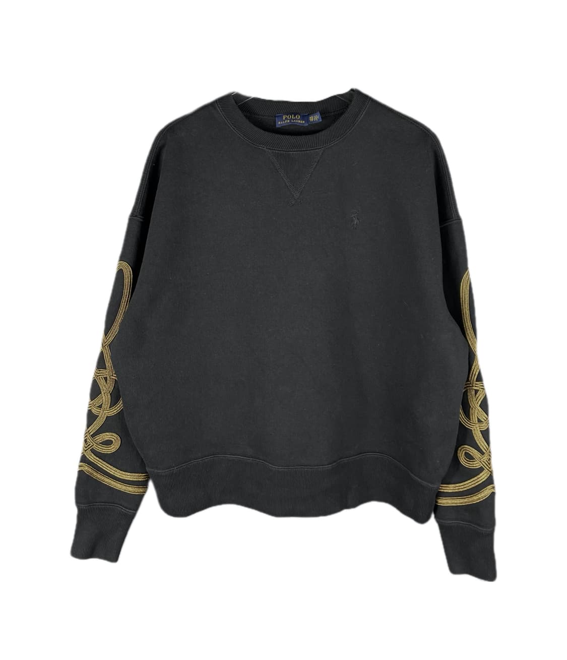 [XS] 폴로 랄프로렌 여성 소매 자수 디테일 오버사이즈 스웻셔츠 맨투맨 상품이미지1