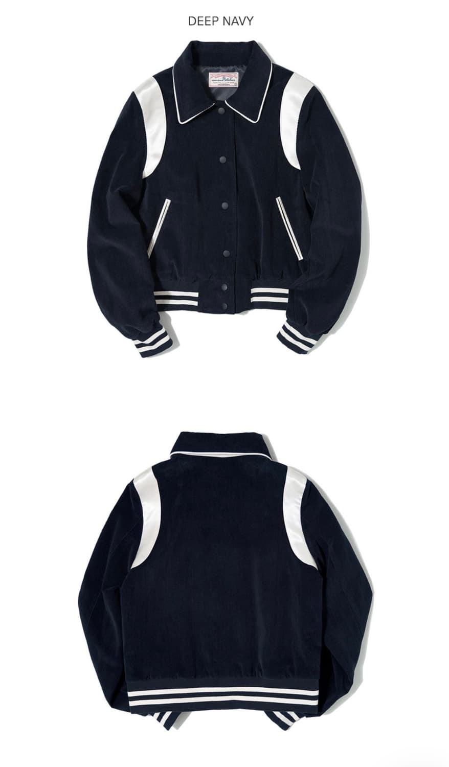 반원아틀리에 코듀로이 바시티자켓 딥네이비 M 상품이미지2