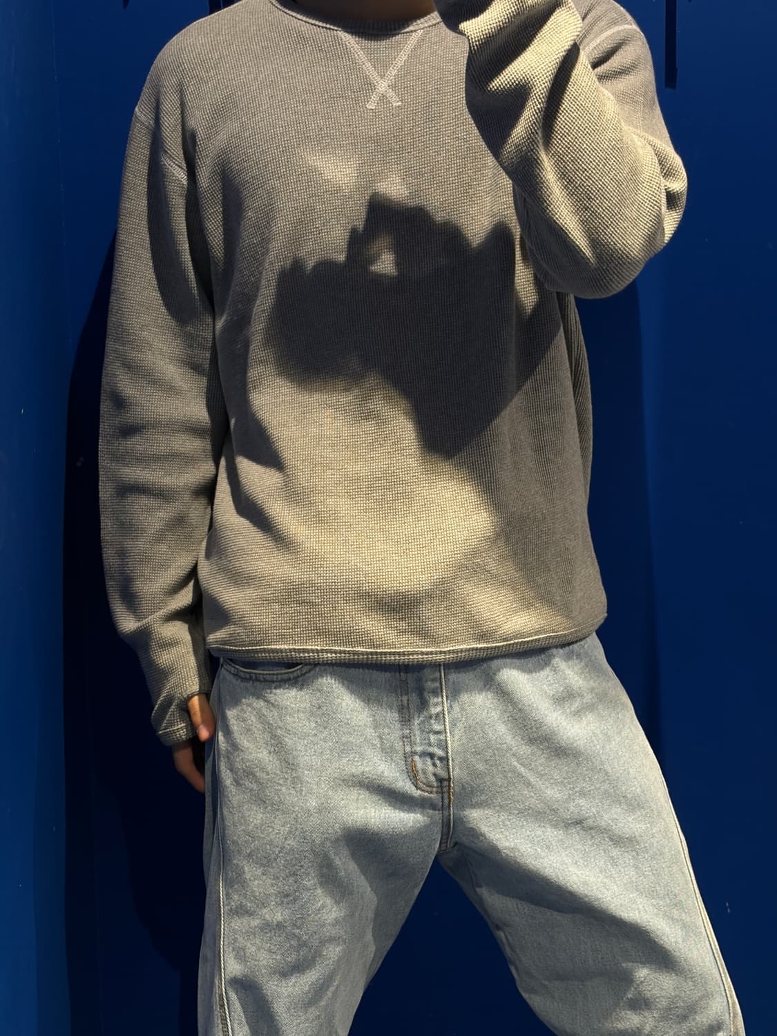 씨솔트 와플 립 롱슬리브 그레이 상품이미지4