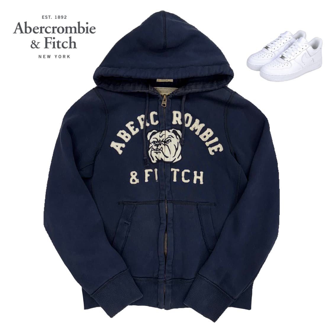 아베크롬비 불독 후드집업 네이비 상품이미지1