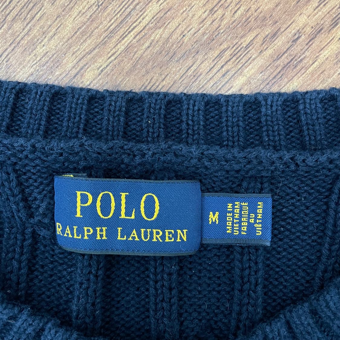 여성 폴로 네이비 케이블 니트 상품이미지2