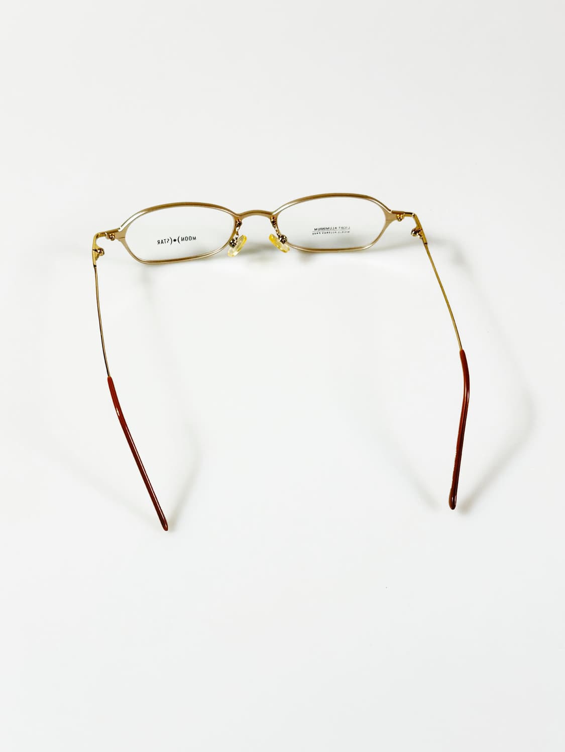 MOON STAR 골드 슬림 스퀘어 메탈 빈티지 안경 상품이미지5