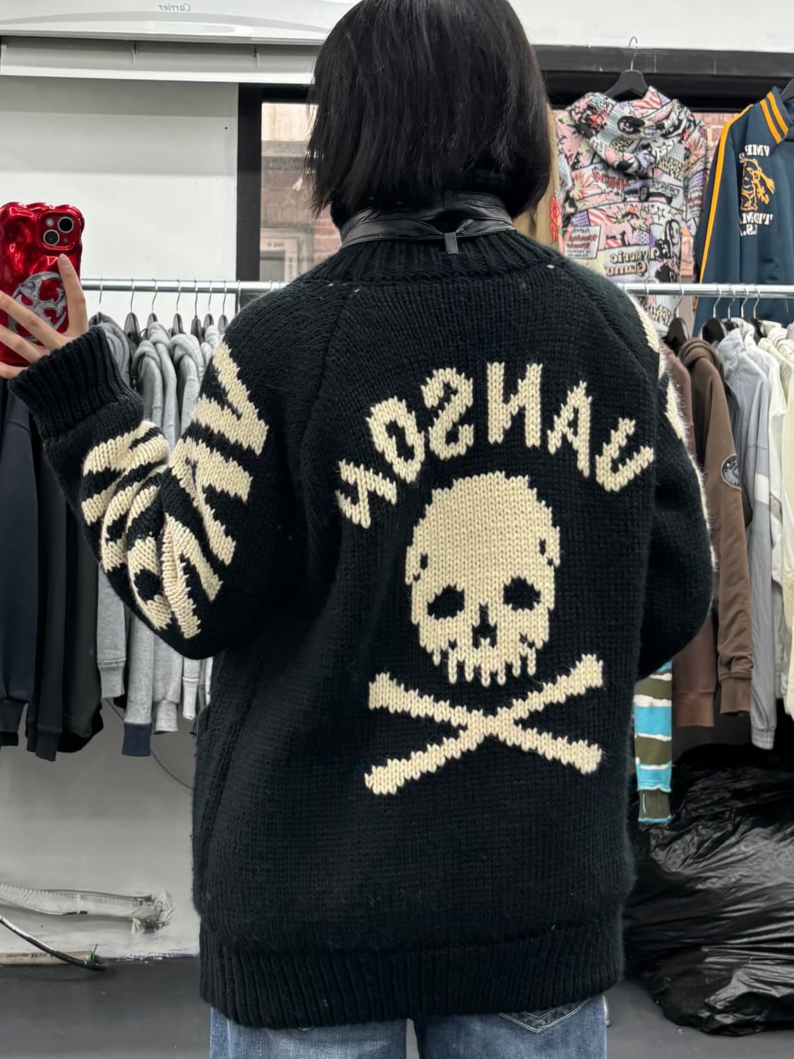 밴슨 레더 스컬 코위찬 자켓 상품이미지5