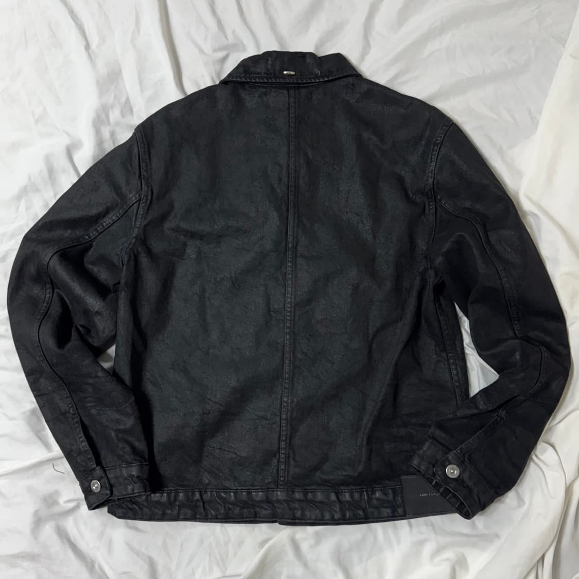 46/아워레가시 리버스 자켓 왁스드 블랙 데님 상품이미지2