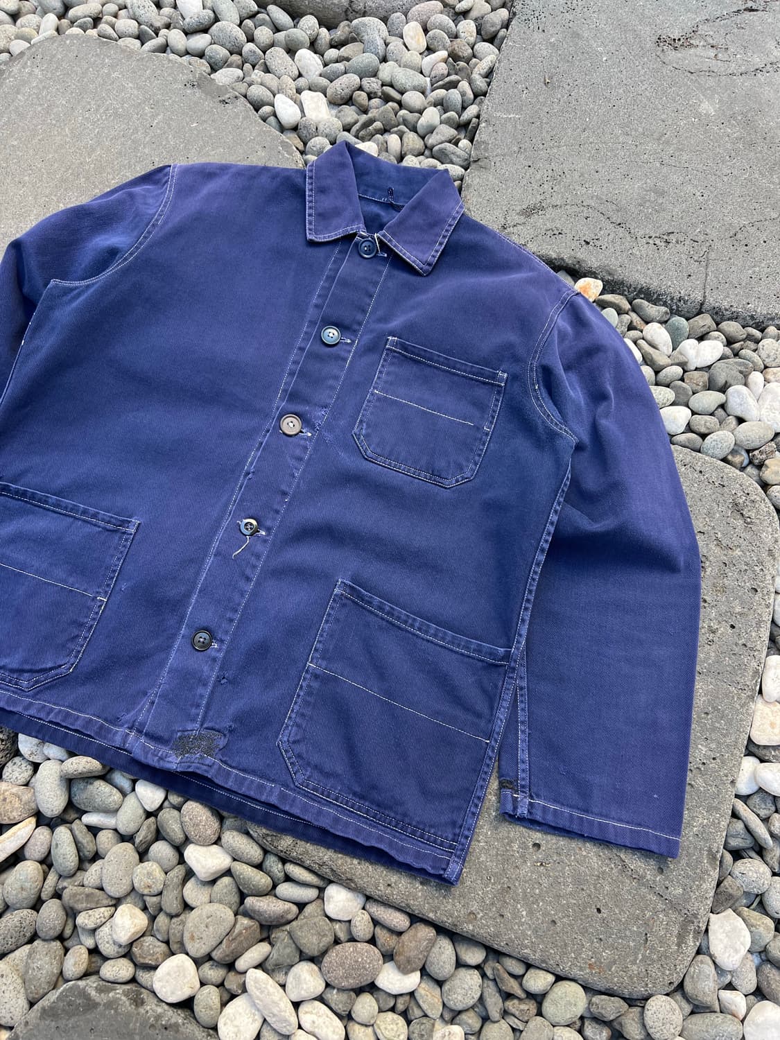 FADED PURPLE NAVY OLD VINTAGE 빈티지프렌치워크자켓 상품이미지4
