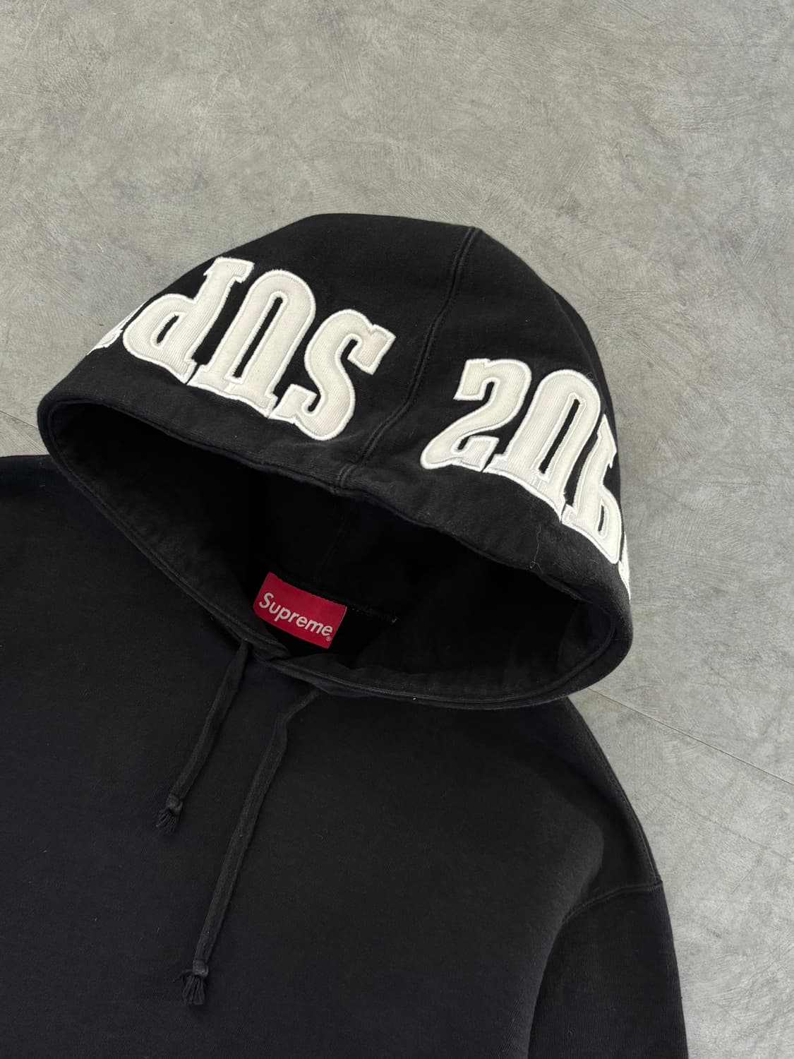 Supreme 슈프림 웜 업 로고 블랙 후드 상품이미지4