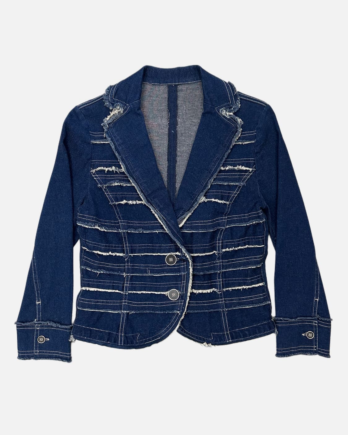 stitch seam tired denim jacekt 상품이미지1