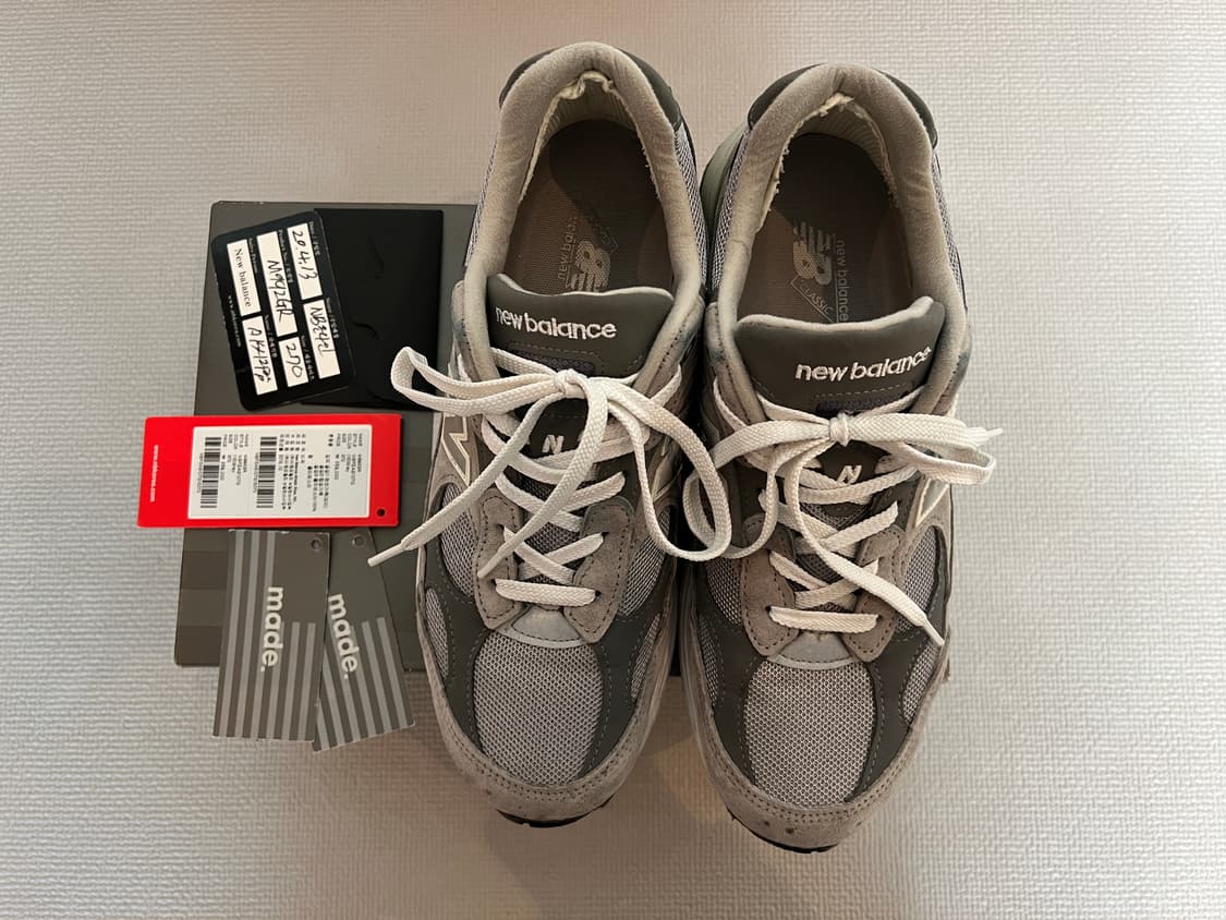 [중고 2켤레] 뉴발란스 코리아 992 그레이 270 상품이미지3