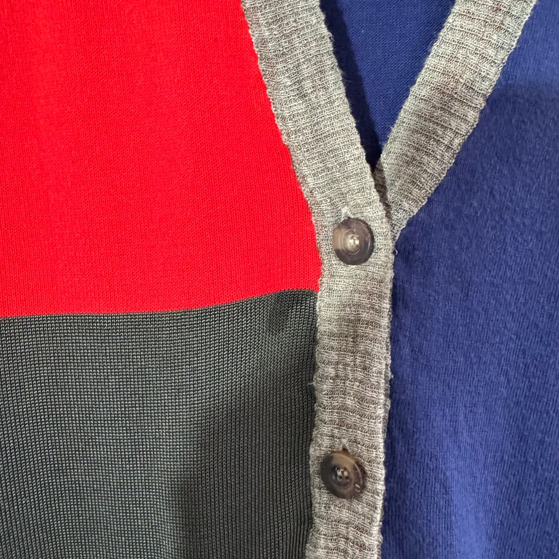 디젤 로고 블럭 얀 가디건 상품이미지7