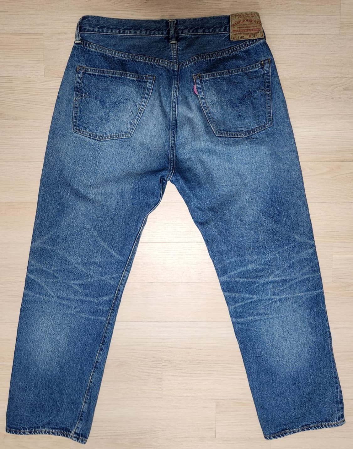 웨어하우스 LOT 1101 워싱진 34(31~32) 연청 수선, 세탁 X 상품이미지3