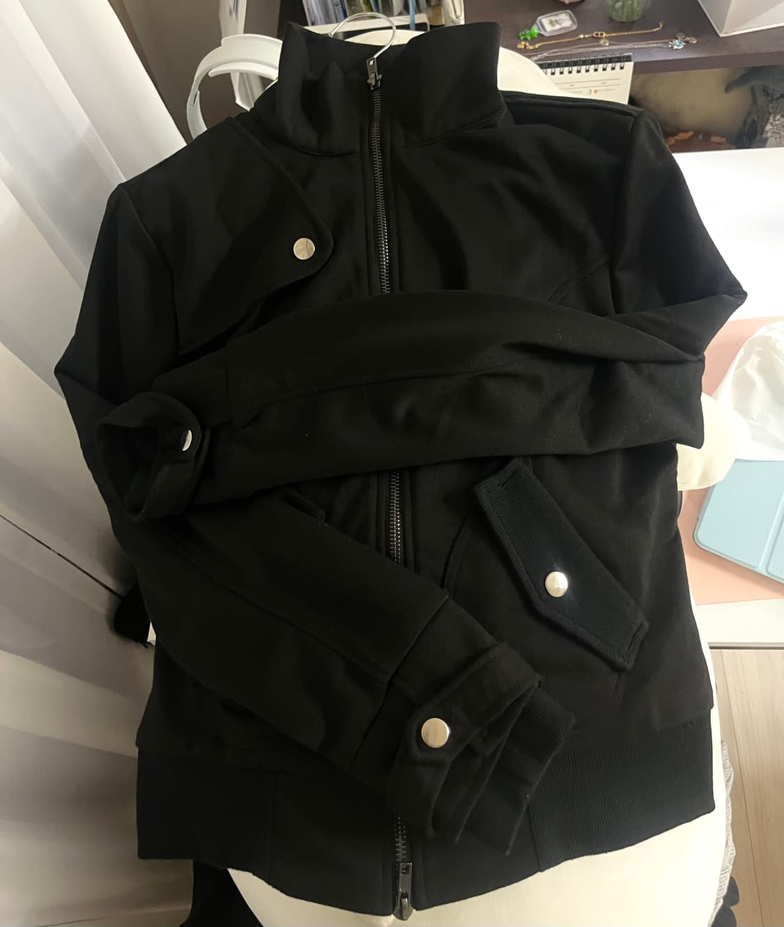 투웨이 집업자켓 블랙 상품이미지7