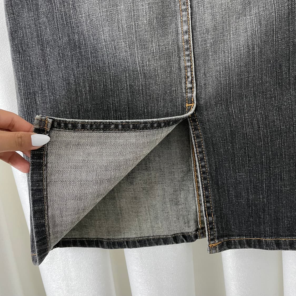 리바이스 흑청 미디 스커트 상품이미지8