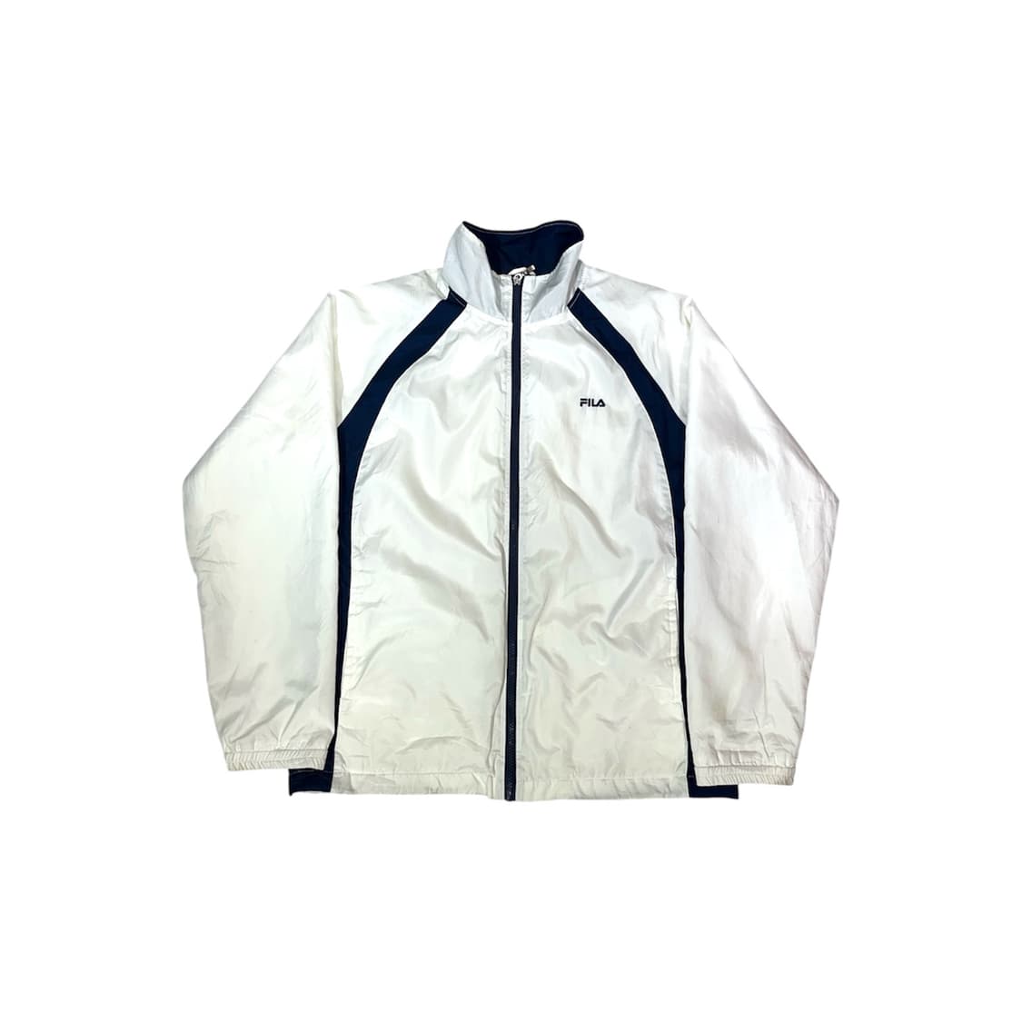휠라 화이트 오버핏 바람막이 트랙 자켓 M 상품이미지5