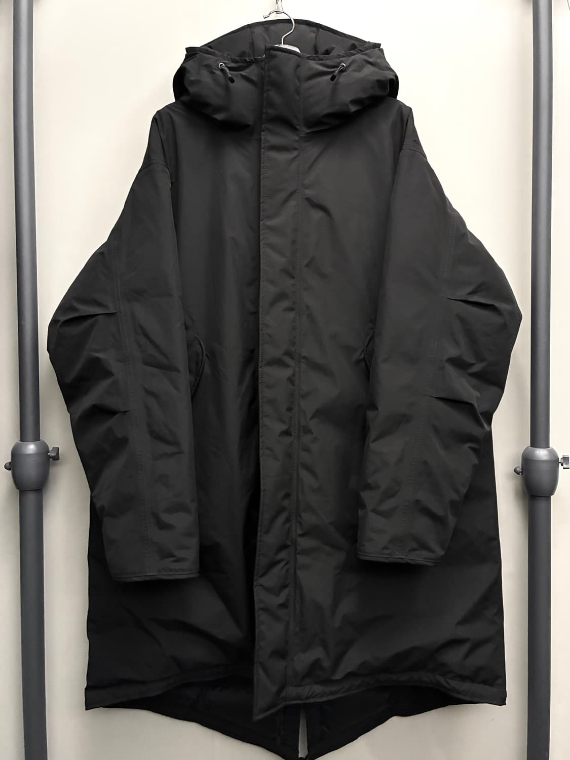 (XL/110)22fw 나나미카 고어텍스 롱 다운 코트 블랙 패딩 상품이미지1