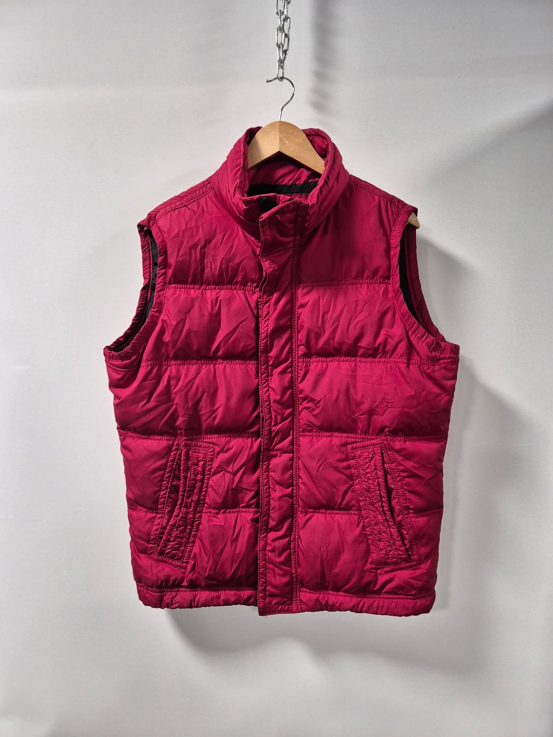 *무료배송* 아베크롬비 다크레드 덕다운 패딩 조끼 L사이즈(상태A급) 상품이미지1